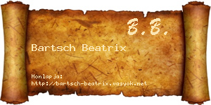 Bartsch Beatrix névjegykártya